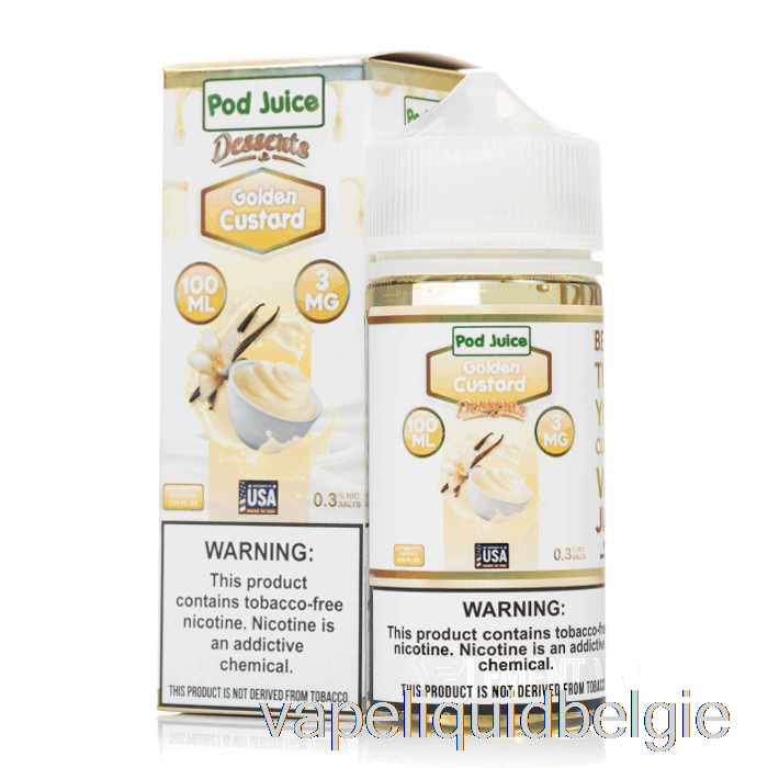 Vape Vloeibare Gouden Vla - Desserts Met Peulensap - 100 Ml 3 Mg